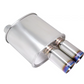 Megan Racing Universal Exhaust F-RT Dual Tip Muffler - Dual Tip 2.5" Pipe 3" Stainless Steel MR-MU-FRT-2