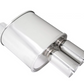 Megan Racing F-RT Turbo Dual Tip Muffler 3" Pipe Universal Exhaust - MR-MU-FRT-2T