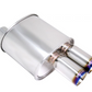 Megan Racing F-RT Turbo Dual Tip Muffler 3" Pipe Universal Exhaust - MR-MU-FRT-2T