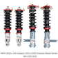 Megan Racing Coilover Damper Kit for Subaru WRX 2022+ Street Series - 32-way Compression & Rebound, Camber Adjustable Pillowball Front Top Mounts