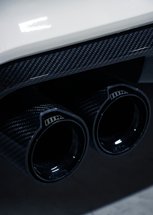 BMW M Power Universal Fit Carbon Fiber Dual Muffler Tips