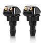 Universal BMW Front Windshield Washer Jet Nozzle Set (2-Piece, Fits Most BMW Models Including E30 / E34 / E36 / E39 / E46 / E53 X5 / E60 / E87 / E90 / E91 / E92 / E93 / F10 / F20 / F30 / M3 / M4 / M5)