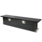 63" Black Aluminum Crossover Truck Tool Box with Lock