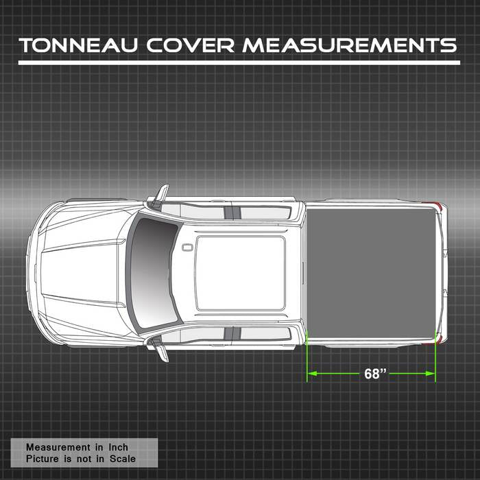 SPYDER xTune 04-07 Chevy Silverado/GMC Sierra 1500 CC 68in Bed Hard Tri-Fold Tonneau - Blk (TC-HTF-CS04-68) 9046704
