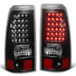 03-07 Chevy Silverado GMC Sierra LED Tail Lights Black Clear