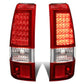 03-07 Chevy Silverado GMC Sierra LED Tail Lights Chrome Red