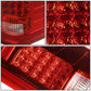 2007-2014 Chevrolet Silverado GMC Sierra LED Tail Lights Chrome Red