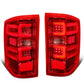 14-19 Chevy Silverado GMC Sierra C-Bar Style LED Tail Lights Chrome/Red