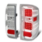 14-19 Chevy Silverado GMC Sierra Dual LED Tail Lights Chrome Clear