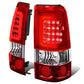 99-03 Chevrolet Silverado Sierra C-Bar 3D U-Halo LED Tail Lights Chrome