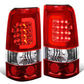 99-03 Chevrolet Silverado Sierra C-Bar 3D U-Halo LED Tail Lights Chrome