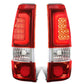 99-03 Chevrolet Silverado Sierra C-Bar 3D U-Halo LED Tail Lights Chrome