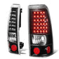 99-03 Chevrolet Silverado GMC Sierra LED Tail Lights Black Clear