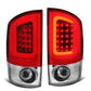02-06 Dodge Ram C-Bar U-Halo LED Tail Lights Chrome Red