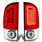 02-06 Dodge Ram C-Bar U-Halo LED Tail Lights Chrome Red