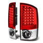 02-06 Dodge Ram LED Tail Lights - Chrome Red