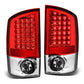 02-06 Dodge Ram LED Tail Lights - Chrome Red