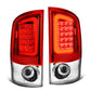 07-09 Dodge Ram C-Bar 3D U-Halo LED Tail Lights Chrome Red