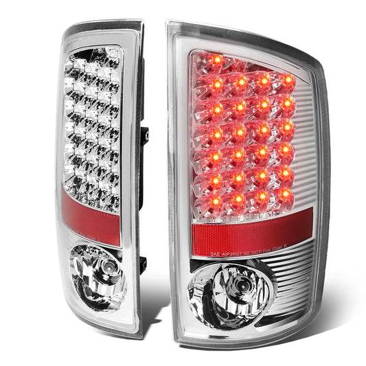 2007-2009 Dodge Ram LED Tail Lights Chrome/Clear