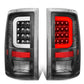 09-17 Dodge Ram 1500/2500/3500 C-Bar Style 3D LED Tail Lights Black/Clear