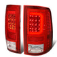 09-17 Dodge Ram C-Bar 3D LED Tail Lights Chrome Red