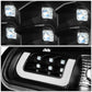 94-02 Dodge Ram C-Bar 3D U-Halo LED Tail Lights Black/Clear