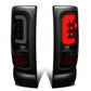 94-02 Dodge Ram C-Bar 3D U-Halo LED Tail Lights Black Smoke