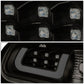 94-02 Dodge Ram C-Bar 3D U-Halo LED Tail Lights Black Smoke