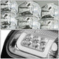 94-02 Dodge Ram C-Bar 3D U-Halo LED Tail Lights Chrome Clear