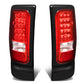 94-02 Dodge Ram LED Tail Lights Chrome Red