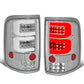 04-08 Ford F-150 3D Style Dual C-Bar LED Tail Lights - Chrome/Clear