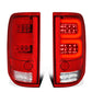 04-08 Ford F-150 3D Style Dual C-Bar LED Tail Lights - Chrome/Red