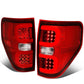 09-14 Ford F-150 Dual C-Bar 3D LED Tail Lights - Chrome/Red