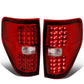 09-14 Ford F-150 Full LED Tail Lights - Chrome/Red