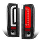 90-97 Ford F-150/F-250/F-350/Bronco 3D LED Tail Lights Black/Clear