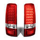 00-06 Chevrolet Tahoe Suburban Yukon LED Tail Lights Chrome Red
