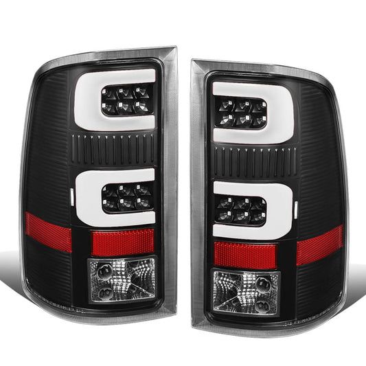 07-14 GMC Sierra 3D LED Tail Lights Black Clear