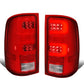 07-14 GMC Sierra 3D LED Tail Lights Chrome Red