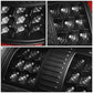 07-14 GMC Sierra LED Tail Lights Black Clear