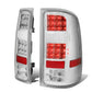 2007-2014 GMC Sierra LED Tail Lights - Chrome/Clear