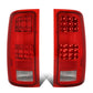 07-14 GMC Sierra LED Tail Lights Chrome/Red