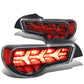13-17 Subaru BRZ Black Housing Clear Lens Red Signal Tail Lights