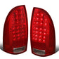 2005-2015 Toyota Tacoma LED Tail Lights - Chrome Red