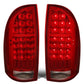 2005-2015 Toyota Tacoma LED Tail Lights - Chrome Red