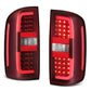 2015-2022 Chevrolet Colorado Black LED Tail Lights Red Clear Lens