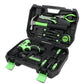 27-Piece Tool Set with Carrying Case - Black/Green