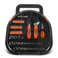 64-Piece Chrome Vanadium Steel Tool Set - Black/Orange