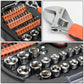 64-Piece Chrome Vanadium Steel Tool Set - Black/Orange