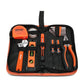16-Piece Tool Set with Storage Box - Black/Orange