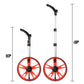 Digital Measuring Wheel with DNA Logo LED Foldable Black Red